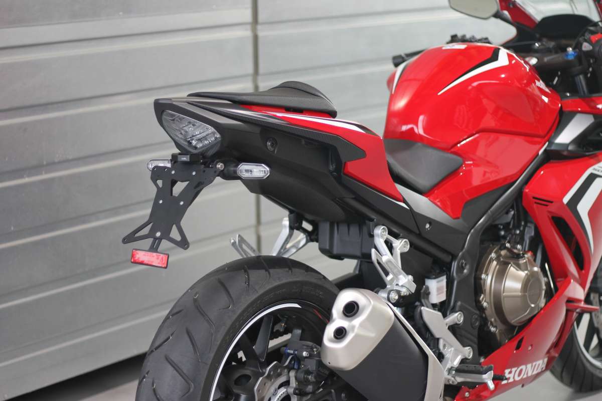 Kit Éliminateur De Garde-Boue Avec Lumière LED Pour Honda CBR500R 2019-2023 - Plaque D'Immatriculation Arrière Moto